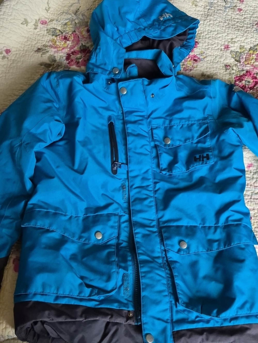Helly Hansen Kids Blue Hooded Waterproof Jacket